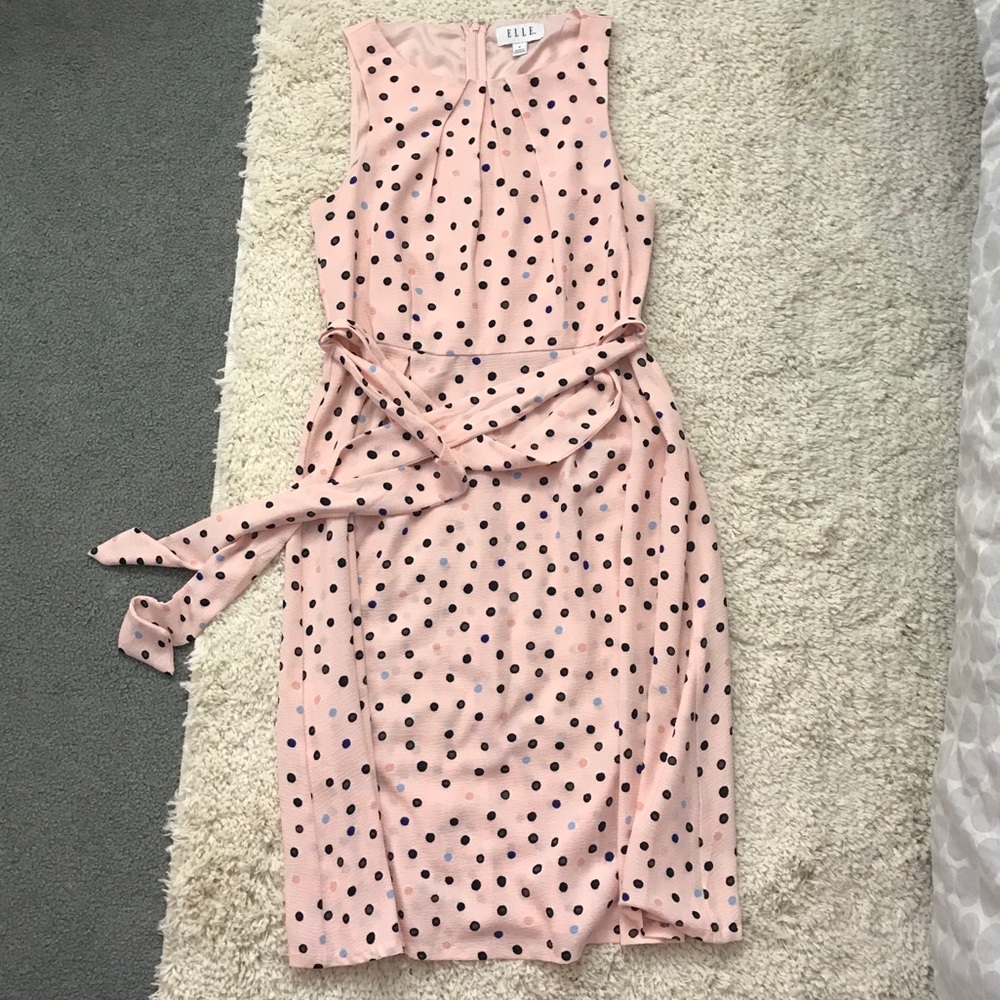 Elle Candy Pink Polka Dot dress